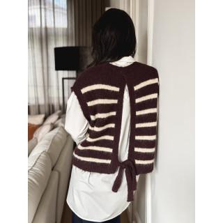 Pull ligné Hermine - Chocolat