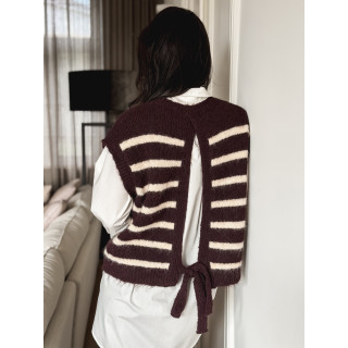 Pull ligné Hermine - Chocolat