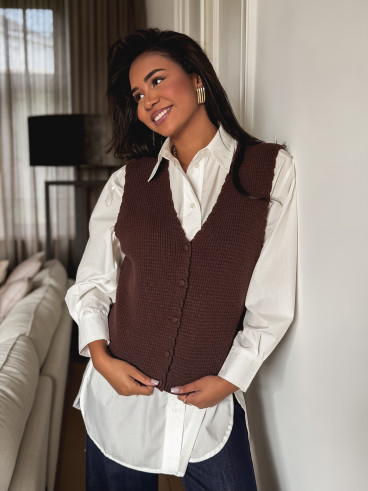 Gilet Aliona - Chocolat