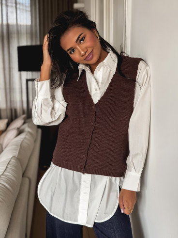 Gilet Aliona - Chocolat