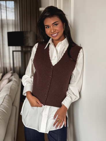 Gilet Aliona - Chocolat