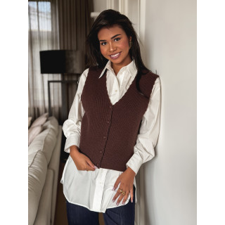 Gilet Aliona - Chocolat
