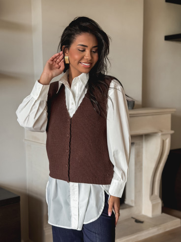 Gilet Aliona - Chocolat