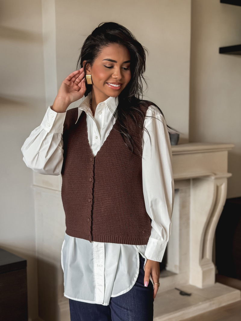 Gilet Aliona - Chocolat