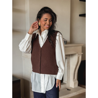 Gilet Aliona - Chocolat