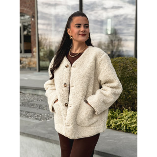 Veste en teddy Stockholm - Beige