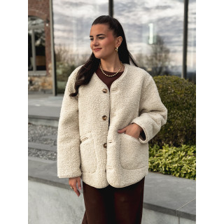 Veste en teddy Stockholm - Beige