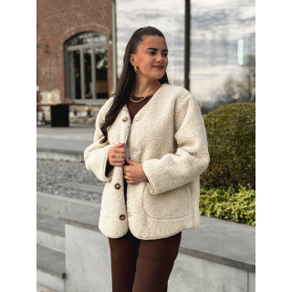 Veste en teddy Stockholm - Beige
