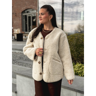 Veste en teddy Stockholm - Beige