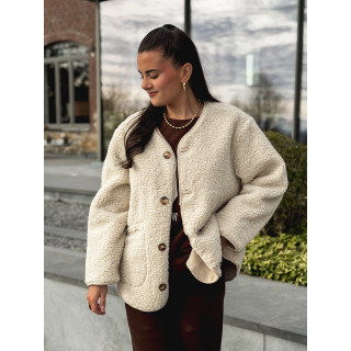 Veste en teddy Stockholm - Beige