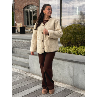 Veste en teddy Stockholm - Beige