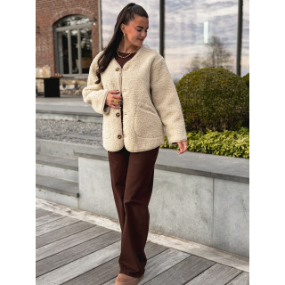 Veste en teddy Stockholm - Beige