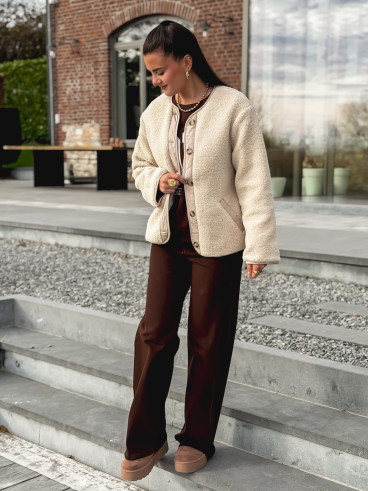 Veste en teddy Glacéria - Beige Veste en teddy Glacéria - Beige