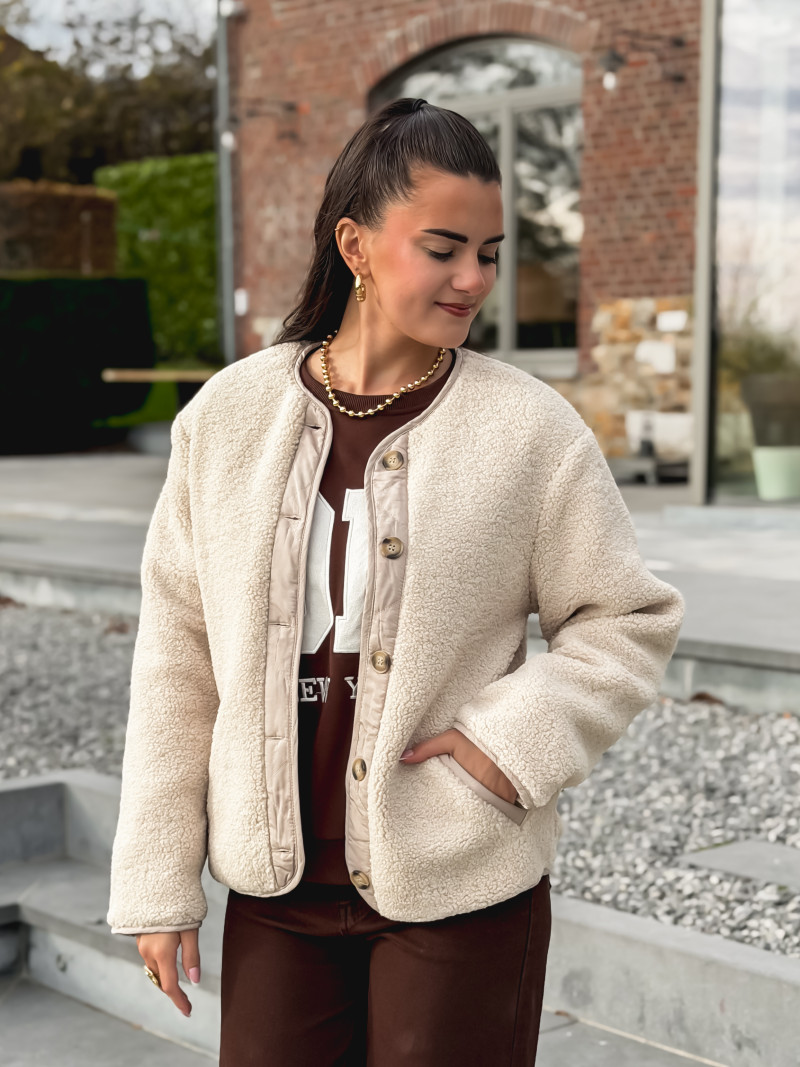 Veste en teddy Glacéria - Beige Veste en teddy Glacéria - Beige