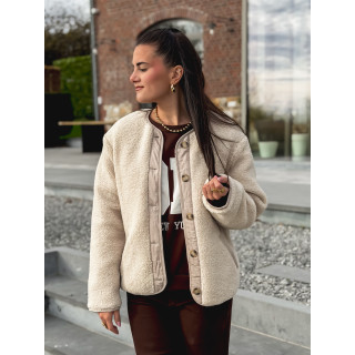 Veste en teddy Glacéria - Beige