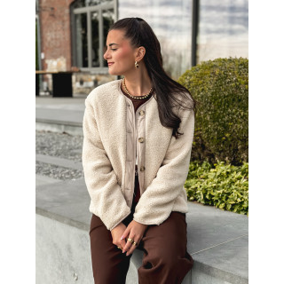 Veste en teddy Glacéria - Beige