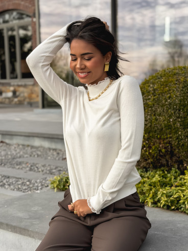 Pull leyna - Blanc Pull leyna - Blanc