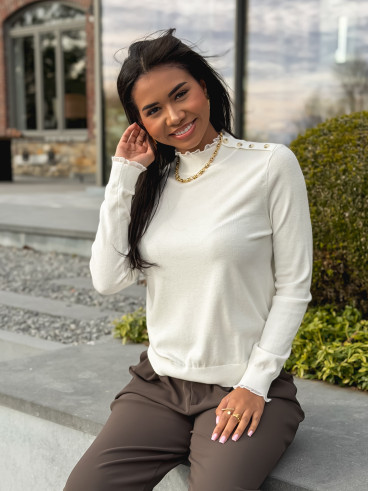 Pull leyna - Blanc Pull leyna - Blanc