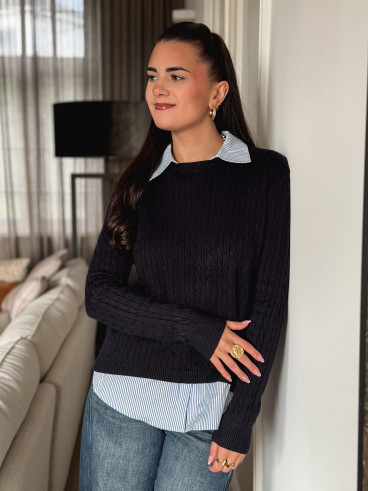 Pull Dorlane - Bleu marine