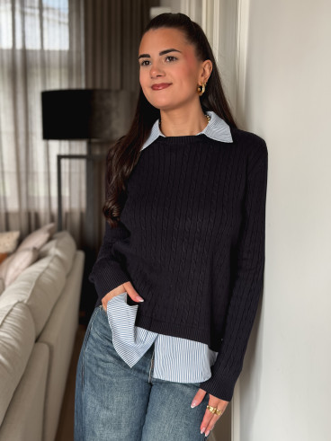 Pull Dorlane - Bleu marine