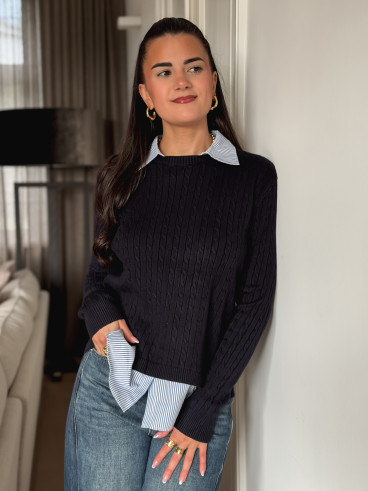 Pull Dorlane - Bleu marine