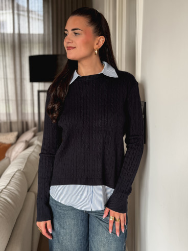 Pull Dorlane - Bleu marine