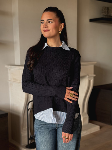 Pull Dorlane - Bleu marine