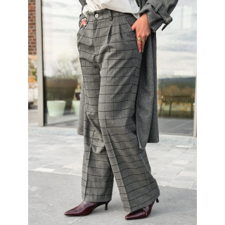 Pantalon à carreaux Nazaré - Gris