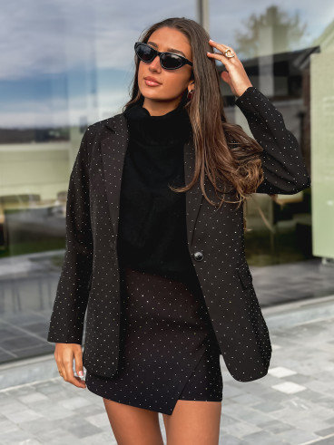 Jupe short à strass Space - Noir Jupe short à strass Space - Noir