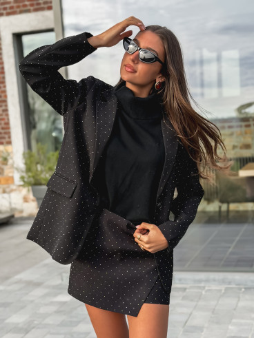 Blazer à strass Space - Noir