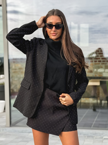 Blazer à strass Space - Noir