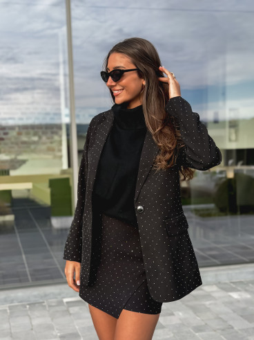 Blazer à strass Space - Noir
