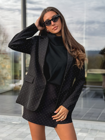 Blazer à strass Space - Noir