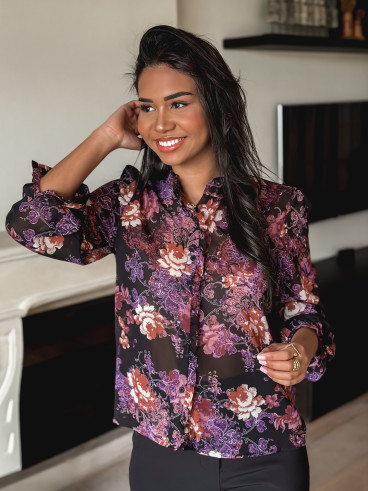 Blouse à motifs Montane - Violet Blouse à motifs Montane - Violet