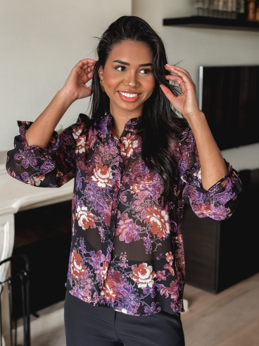 Blouse à motifs Montane - Violet Blouse à motifs Montane - Violet