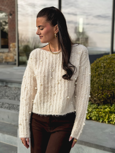 Pull Perline - Ecru