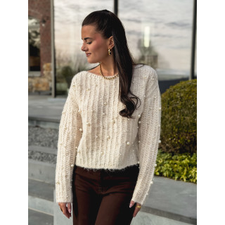 Pull Perline - Ecru