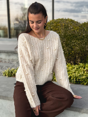 Pull Perline - Ecru Pull Perline - Ecru
