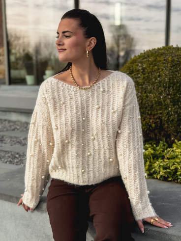 Pull Perline - Ecru Pull Perline - Ecru