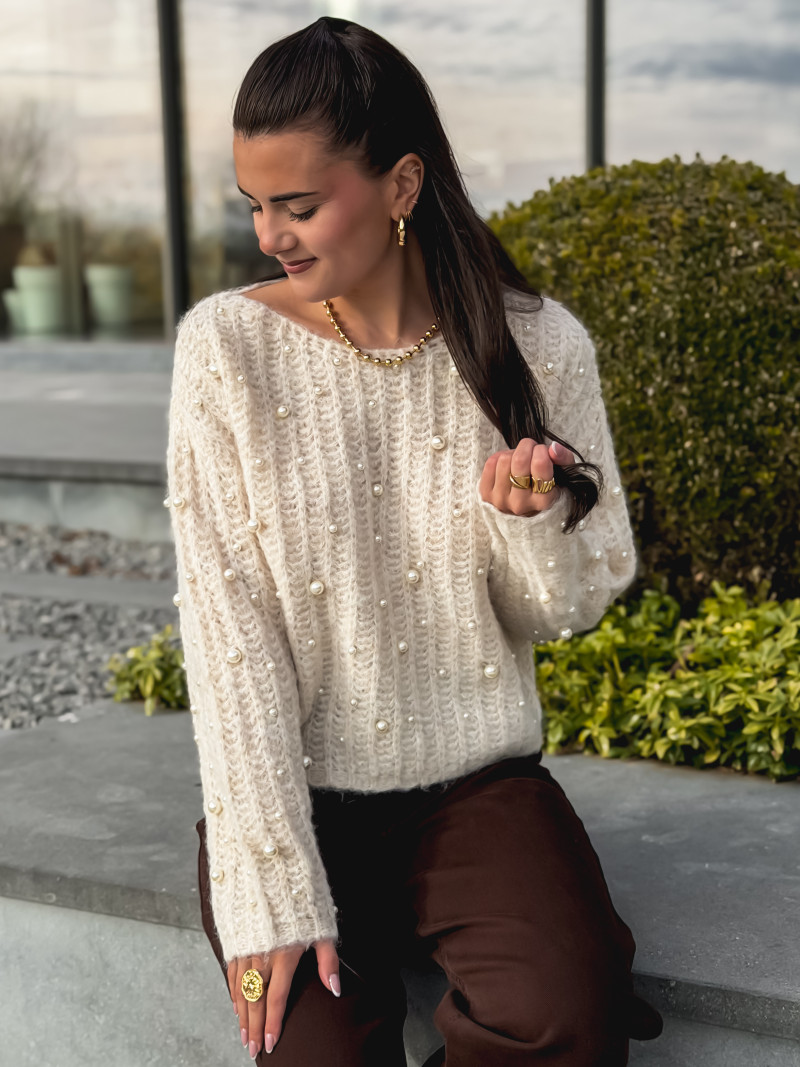 Pull Perline - Ecru Pull Perline - Ecru
