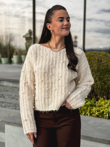 Pull Perline - Ecru Pull Perline - Ecru