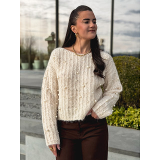 Pull Perline - Ecru