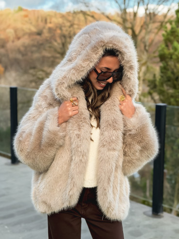 Veste en fausse fourrure Mylene - Beige