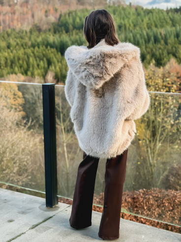 Veste en fausse fourrure Mylene - Beige