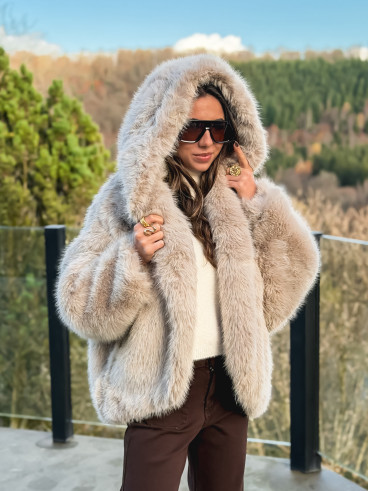 Veste en fausse fourrure Mylene - Beige