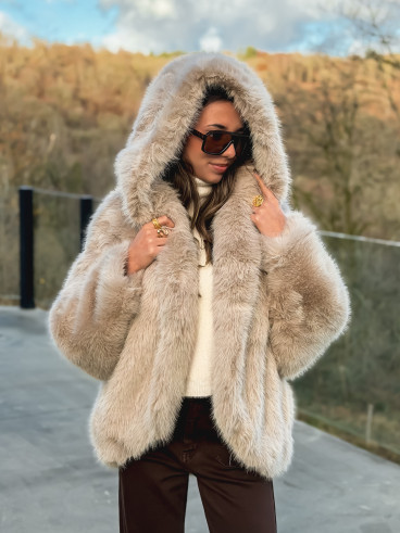 Veste en fausse fourrure Mylene - Beige