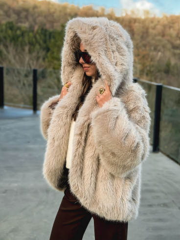 Veste en fausse fourrure Mylene - Beige