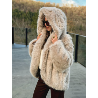 Veste en fausse fourrure Mylene - Beige