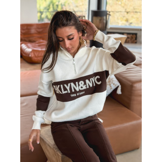 Pull Elvira - Beige/Chocolat