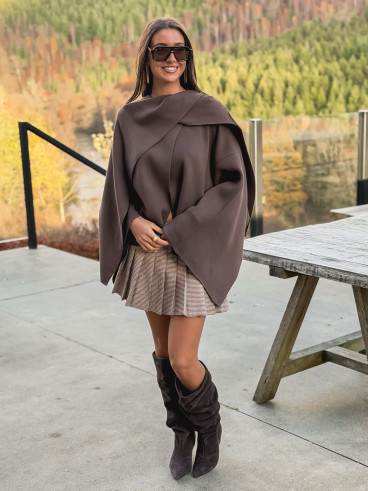 Gilet/Cape karyn - Chocolat Gilet/Cape karyn - Chocolat